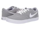 Nike Sb Check Solarsoft Canvas Premium (wolf Grey/white/cool Grey) Women's Skate Shoes