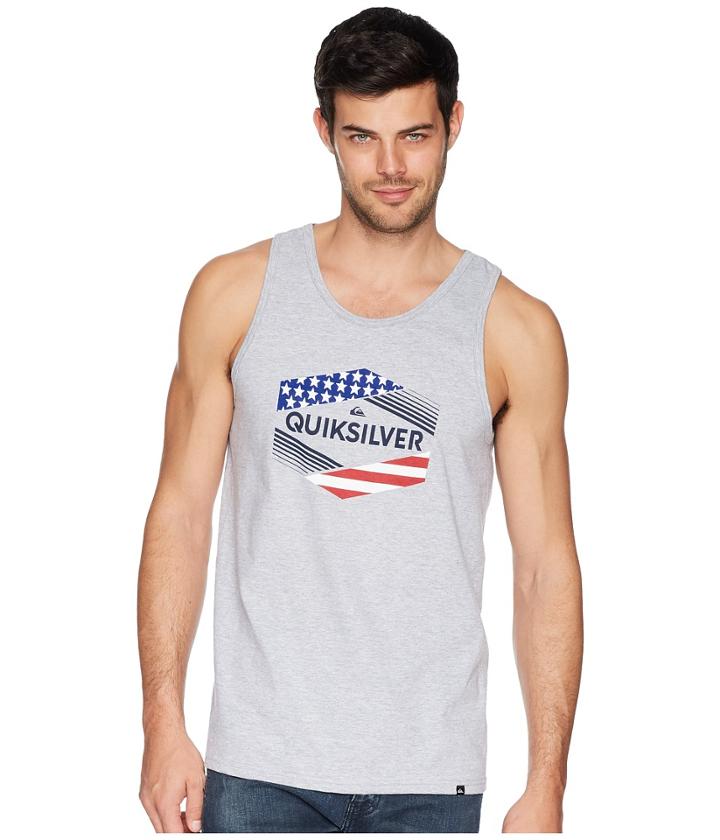 Quiksilver Stars Stripes Tank Top (athletic Heather) Men's Sleeveless