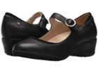 Hush Puppies Odell Mary Jane (black Leather) Women's Wedge Shoes