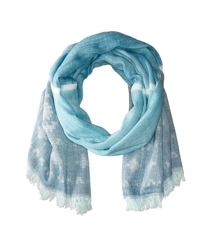 Vera Bradley Lightweight Scarf (blue Serape) Scarves