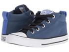 Converse Kids Chuck Taylor All Star Street Mid (little Kid/big Kid) (mason Blue/black/white) Boy's Shoes