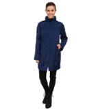 Rainforest Packable Coat W/ Roll Sleeve (navy) Women's Coat
