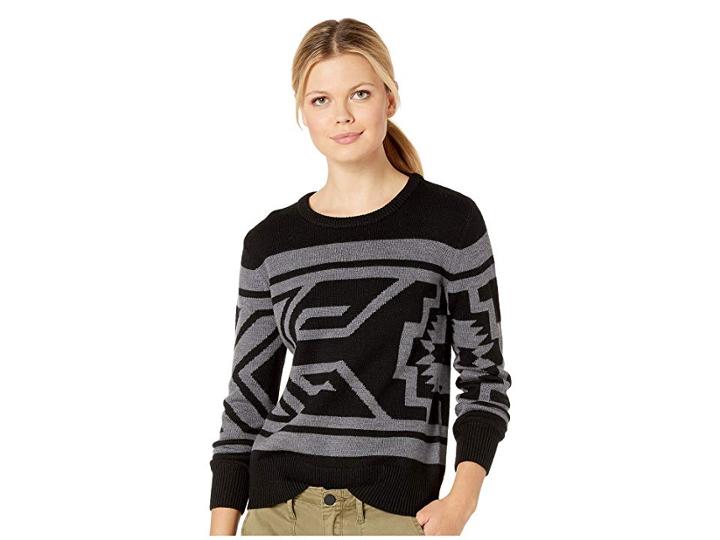 Pendleton Marquam Merino Pullover (black Multi) Women's Clothing
