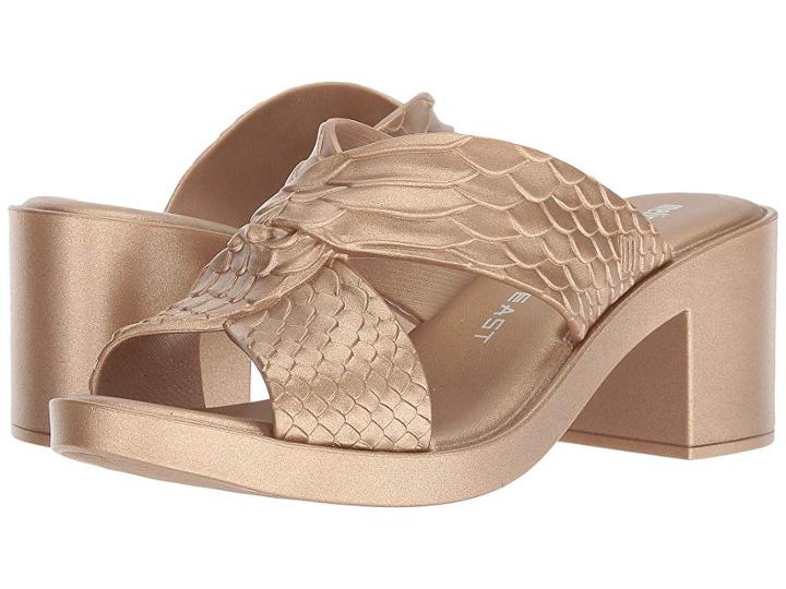 Melissa Shoes X Baja East Python Heel (gold) Women's Shoes