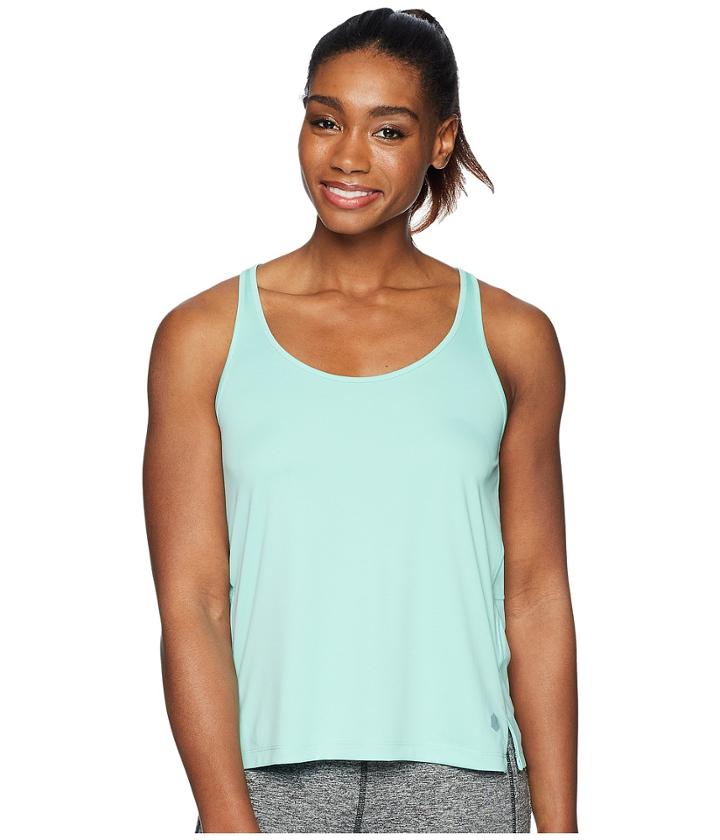 Asics Legends Loose Tank Top (opal Green Heather) Women's Sleeveless