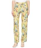 Elliott Lauren Printed Linen Elastic Waist Relaxed Pants With Pockets (yellow Multi) Women's Casual Pants
