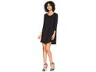 American Rose Halle 3/4 Sleeve Dress With Strap Detail (black) Women's Dress