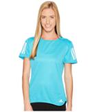 Adidas Response Short Sleeve Tee (energy Blue) Women's Short Sleeve Pullover
