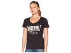 Champion College Vanderbilt Commodores University V-neck Tee (black) Women's T Shirt