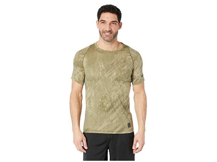 Nike Top Short Sleeve Fitted Special Forces Realtree (olive Canvas/neutral Olive/black) Men's Workout