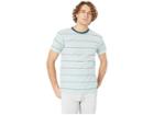 Billabong Die Cut Stripe Short Sleeve Crew (dusty Blue) Men's Short Sleeve Pullover