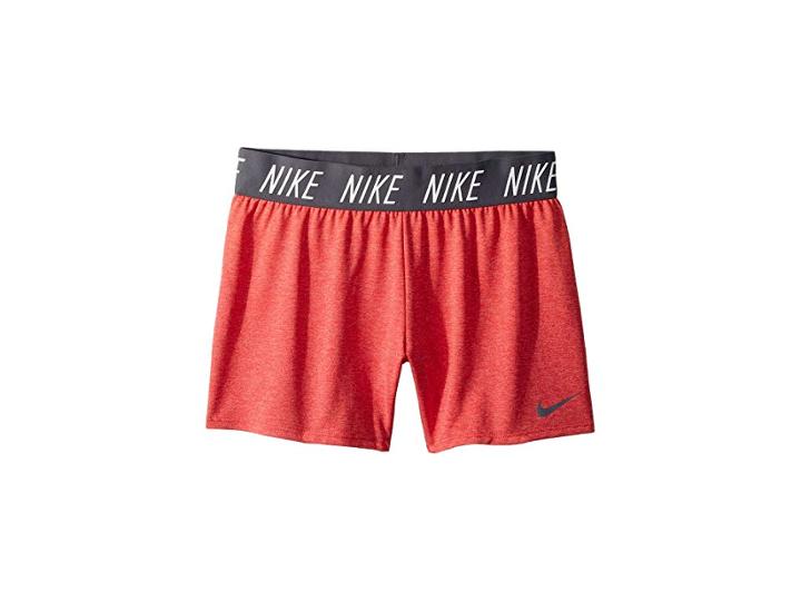 Nike Kids Dry Trophy Short (little Kids/big Kids) (sea Coral/heather/dark Grey) Girl's Shorts