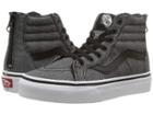 Vans Kids Sk8-hi Zip (little Kid/big Kid) ((oversized Herringbone) Black/true White) Boys Shoes