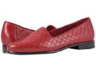 Trotters Liz (dark Red Soft Quilted Leather) Women's  Shoes