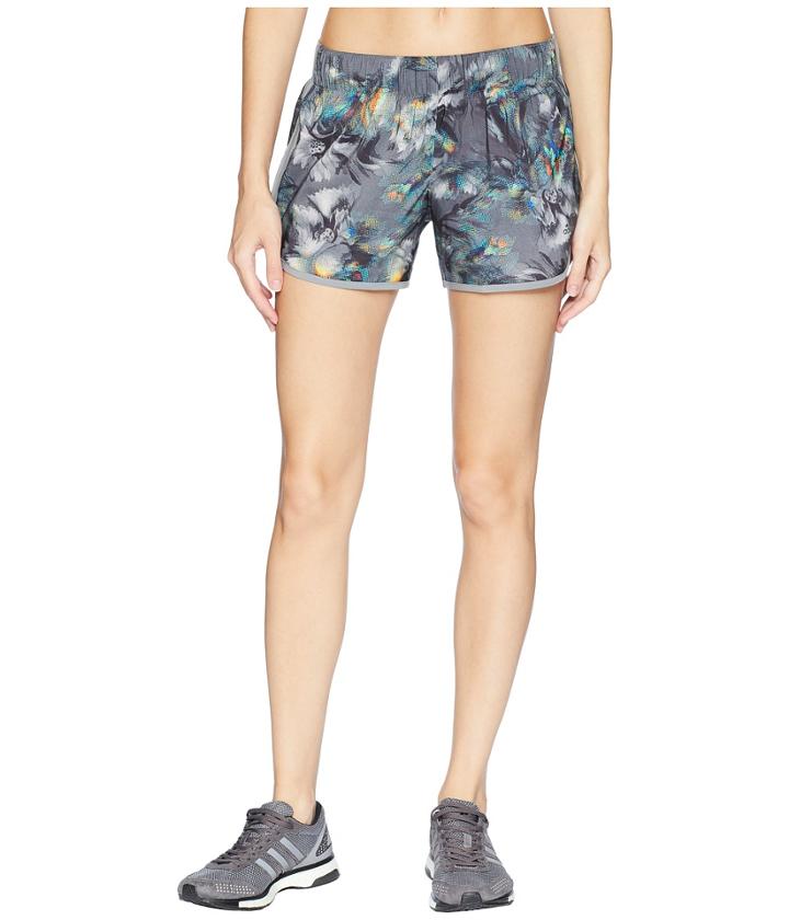 Adidas M10 Graphic Q2 4 Shorts (grey Three/multicolor/print) Women's Shorts