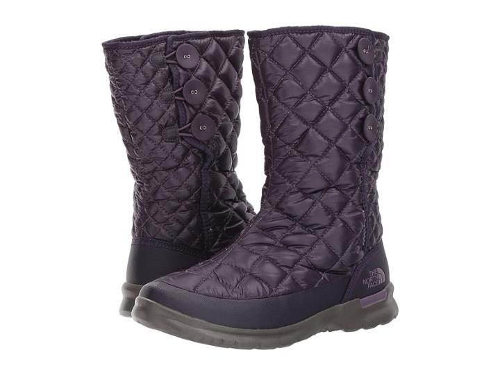 The North Face Thermoball Button Up (shiny Dark Eggplant Purple/black Plum (past Season)) Women's Pull-on Boots