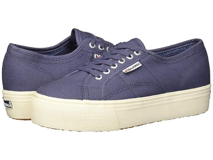Superga 2790 Acotw Platform Sneaker (vintage Blue) Women's Lace Up Casual Shoes
