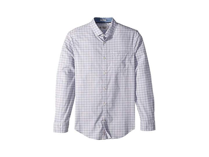 Original Penguin Long Sleeve Heathered Lightweight P55 W Stretch Shirt (arona) Men's Long Sleeve Button Up