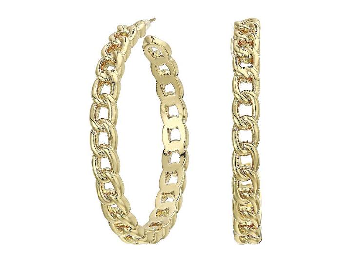 Shashi Chain Link Drop Earrings (yellow Gold) Earring