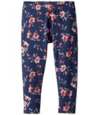 Splendid Littles Floral Print Leggings (toddler/little Kids) (indigo Fade) Girl's Casual Pants