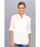 Carve Designs Dylan Gauze Shirt (white) Women's Short Sleeve Pullover