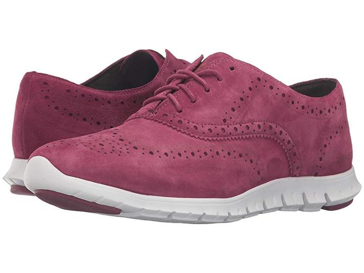 Cole Haan Zerogrand Wing Oxford (cabernet Suede Closed Hole/optic White) Women's Shoes