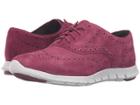 Cole Haan Zerogrand Wing Oxford (cabernet Suede Closed Hole/optic White) Women's Shoes
