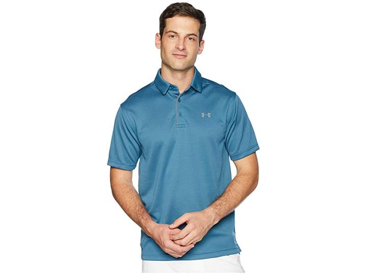 Under Armour Golf Tech Polo (static Blue/graphite/graphite) Men's Clothing