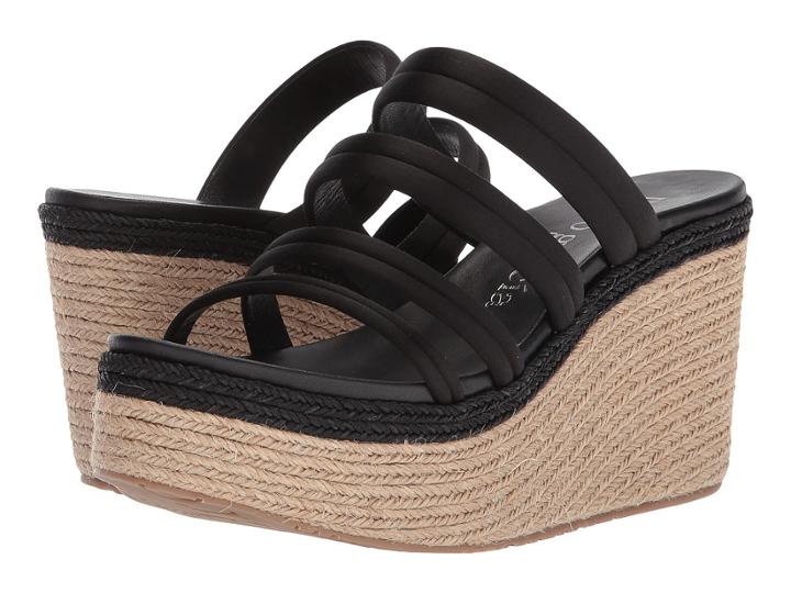 Pedro Garcia Dante 614 (black Satin) Women's Sandals