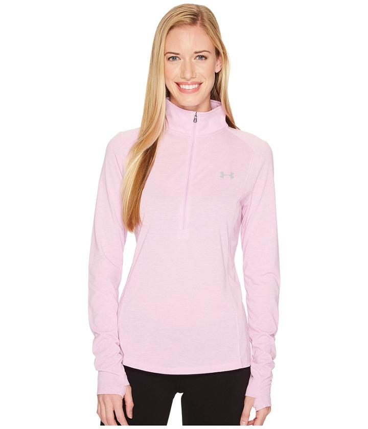 Under Armour Threadborne Train Twist 1/2 Zip (icelandic Rose/steel) Women's Clothing
