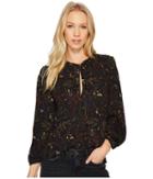 Ag Adriano Goldschmied Savannah Blouse (true Black Multi) Women's Blouse