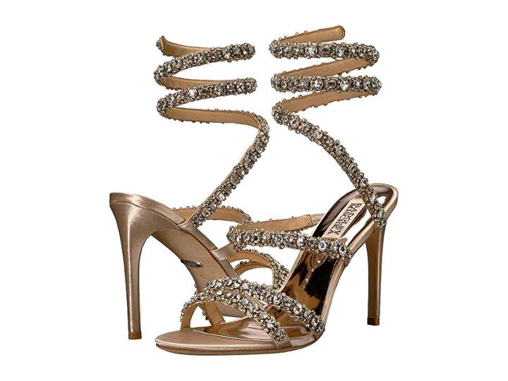 Badgley Mischka Peace (nude Satin) Women's Sandals