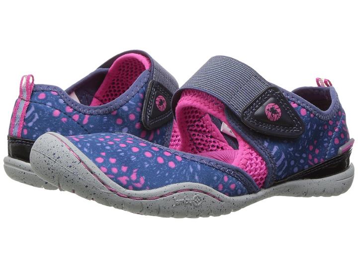Jambu Kids Roza (toddler/little Kid/big Kid) (navy/pink) Girls Shoes
