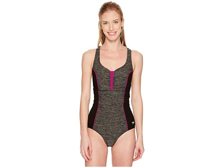 Speedo Texture Touchback One-piece (very Fuchsia) Women's Swimsuits One Piece