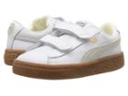 Puma Kids Basket Classic Gum Deluxe (toddler) (puma White/puma White) Kids Shoes