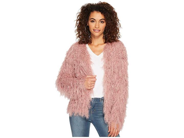 J.o.a. Shaggy Cardigan (pink) Women's Coat