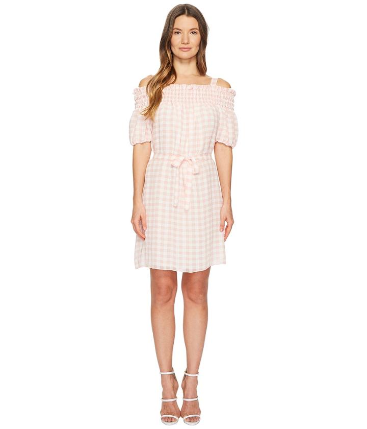 Boutique Moschino Gingham Dress (pink Gingham) Women's Dress