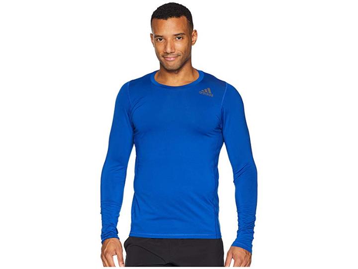 Adidas Training Alphaskin Sport Long Sleeve Fitted Tee (collegiate Royal) Men's Long Sleeve Pullover