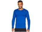 Adidas Training Alphaskin Sport Long Sleeve Fitted Tee (collegiate Royal) Men's Long Sleeve Pullover