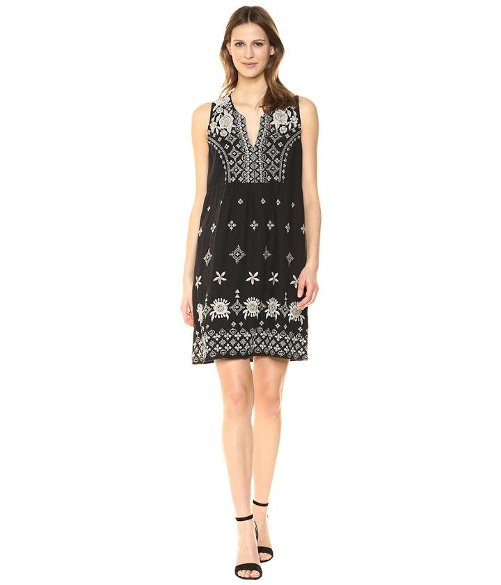 Johnny Was Lane Tie Tank Dress (black) Women's Dress