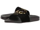 Dolce & Gabbana Rubberized Leather Dg Pool Slide (black) Women's Sandals