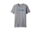 Under Armour Kids Basketball Wordmark Short Sleeve Tee (big Kids) (steel Light Heather/green Typhoon/teal Punch) Boy's T Shirt