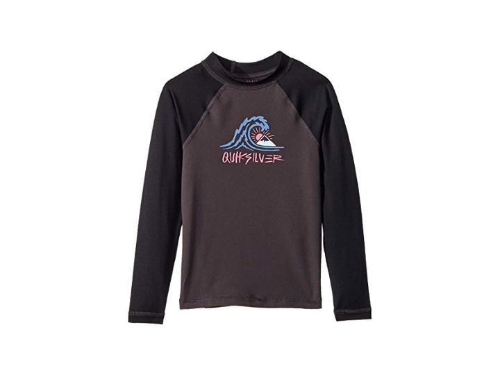 Quiksilver Kids Bubble Dream Long Sleeve Rashguard (toddler/little Kids) (tarmac) Boy's Swimwear