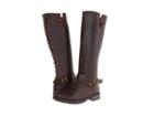 Fitzwell Menier Buckle Wide Calf (dark Brown Leather) Women's Zip Boots
