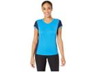 Brooks Stealth Short Sleeve (sky/navy) Women's Workout