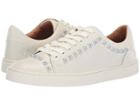 Frye Ivy Deco Stud Low Lace (white Polished Soft Full Grain) Women's Lace Up Casual Shoes