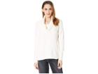 Michael Michael Kors Long Sleeve Velvet Cowl Sweater (bone) Women's Sweater
