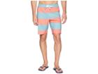 Brixton Barge Stripe Trunk (smoke Blue/burnt Sienna) Men's Swimwear