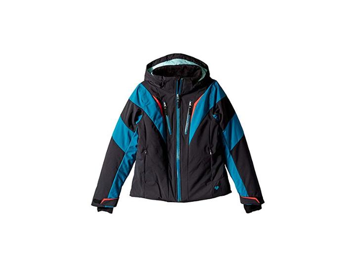 Obermeyer Kids Gray Jacket (little Kids/big Kids) (black) Girl's Coat