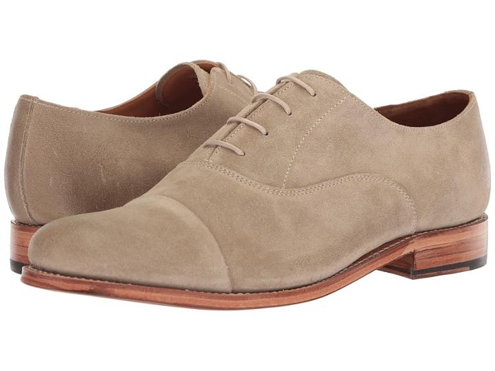 Grenson Benjamin Cap Toe Suede Oxford (camel) Men's Shoes